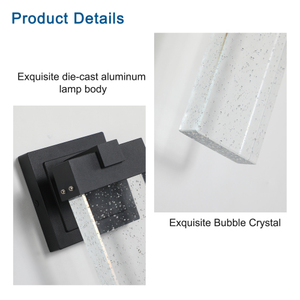Outdoor crystal wall light dimensions