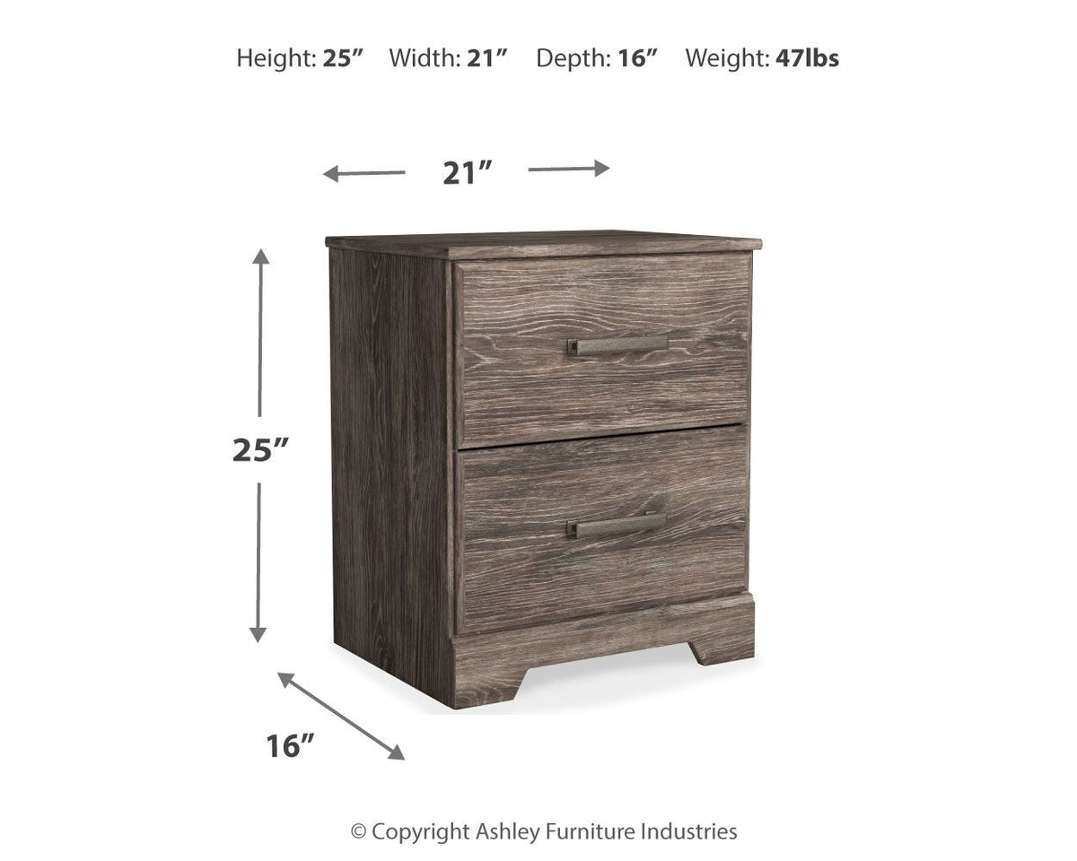 Ralinksi - Two Drawer Night Stand - Gray