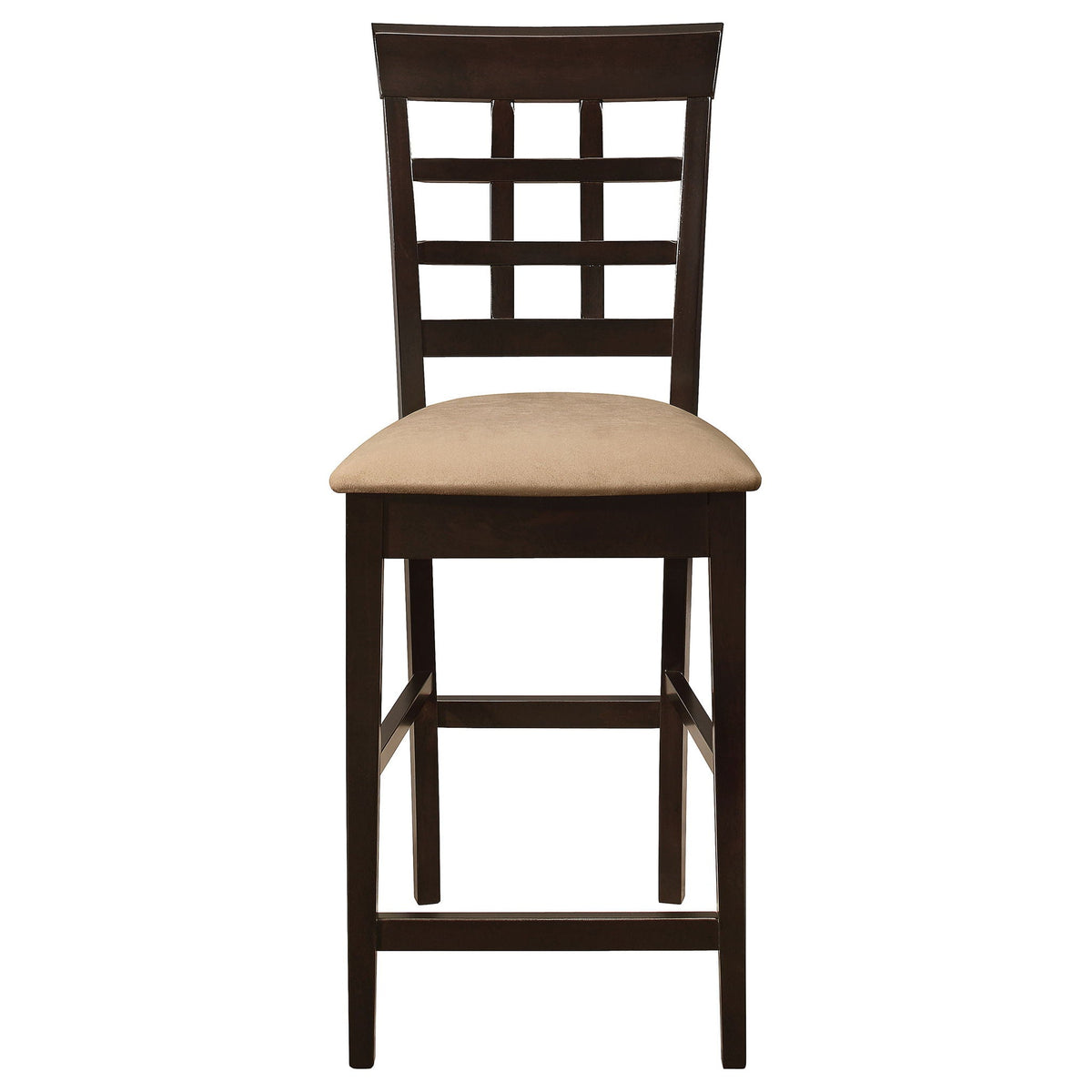 Gabriel Lattice Back Counter Chair Cappuccino (Set of 2)