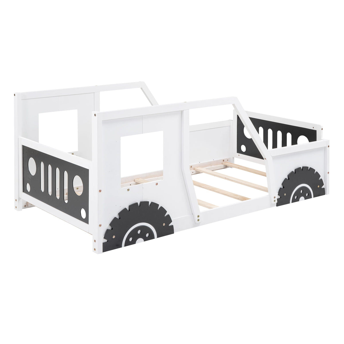 Classic Car Shaped Platform Bed With Wheels