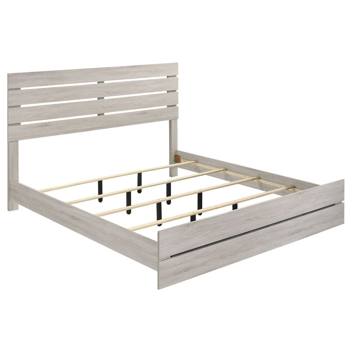 Brantford Wood Eastern King Panel Bed Coastal White