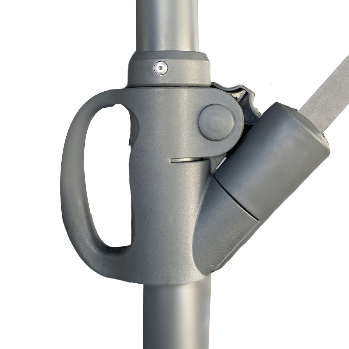 10 Ft Offset Cantilever Patio Umbrella With Crank And Tilt Adjustment For Pool, Deck, And Garden - Gray
