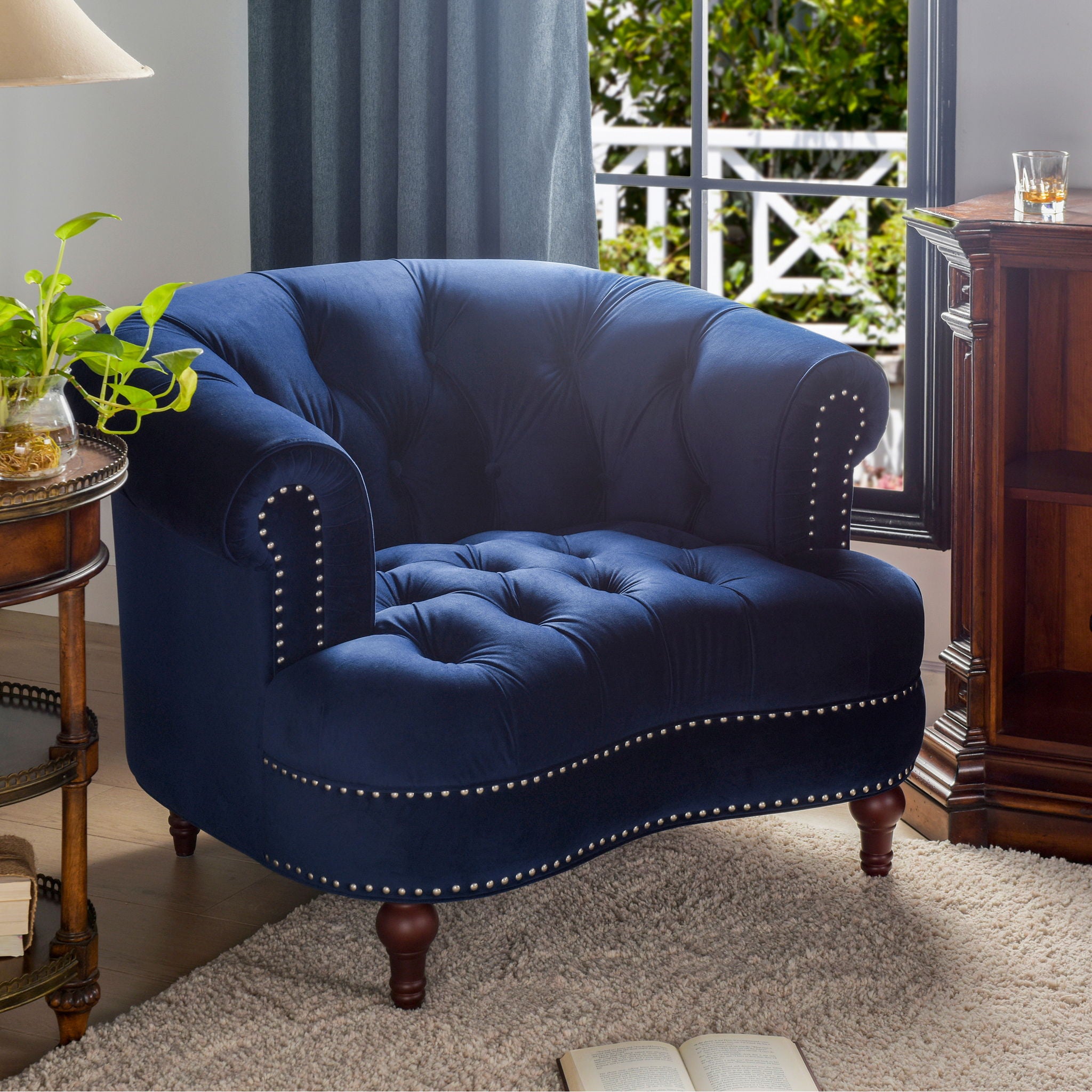 La Rosa - Victorian Tufted Upholstered Accent Chair