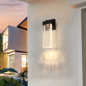 Crystal outdoor wall light 2-pack