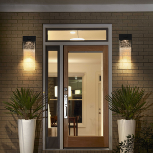 Dusk to dawn crystal wall light mounted
