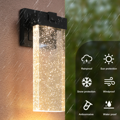 Outdoor wall light auto on at dusk