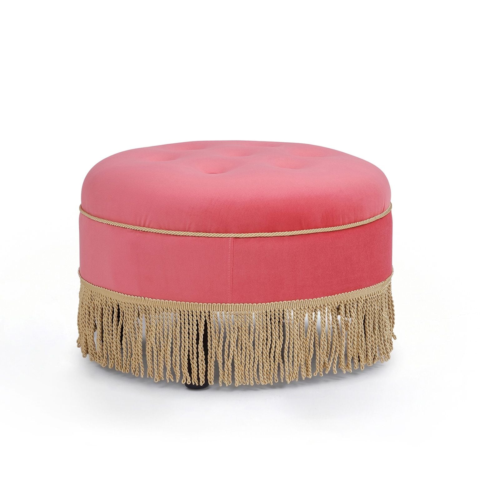 Yolanda - Round Upholstered Accent Ottoman