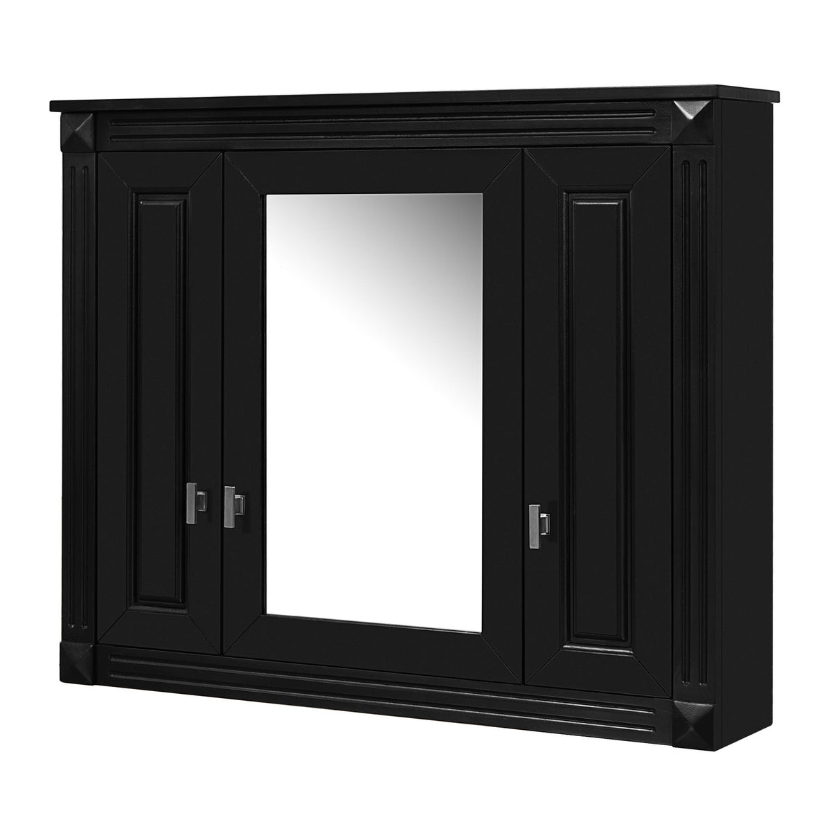 Wall Mounted Bathroom Cabinet With Mirror And 5 Shelves, Rectangular Design