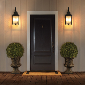Large outdoor glass wall lantern 2-pack