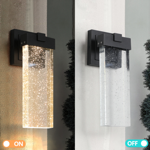 Outdoor crystal wall light installation