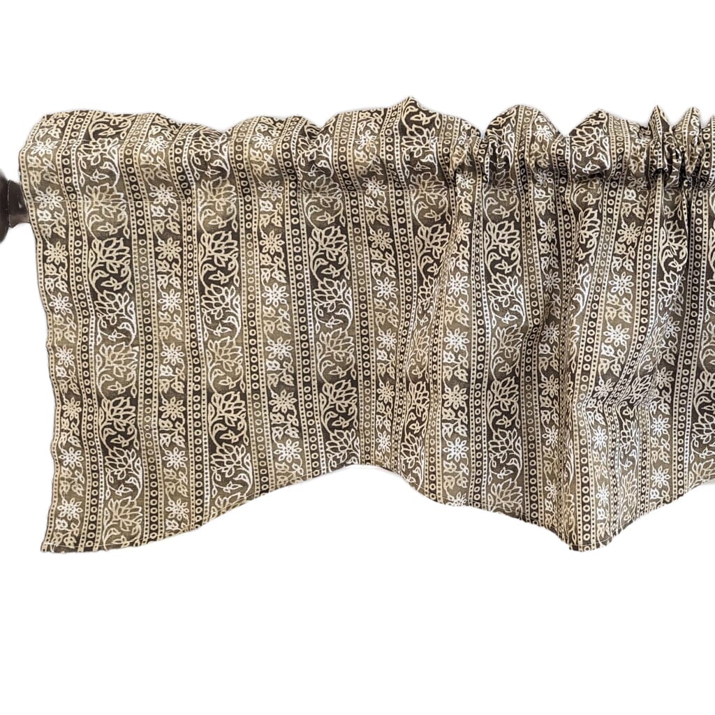 DaDa Bedding Moroccan Paisley Filigree Floral Window Curtain Valance - 18" x 52" (JHW-885)